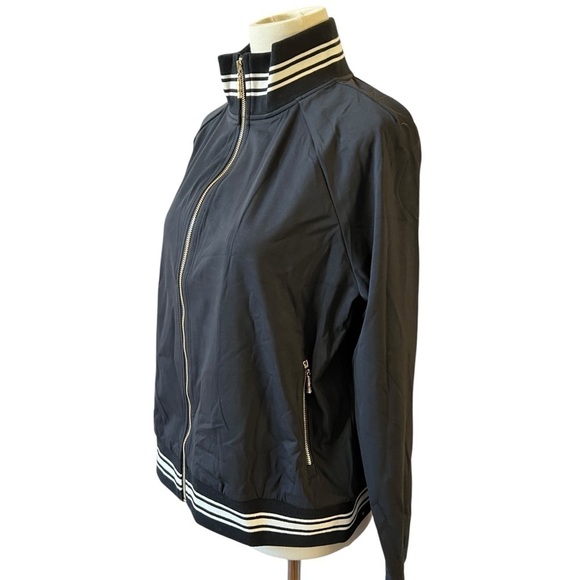 J MCLAUGHLIN ELETTRA FULL ZIP JACKET NYLON BLEND VARSITY STRIPES ATHLETIC M - Picture 3 of 12